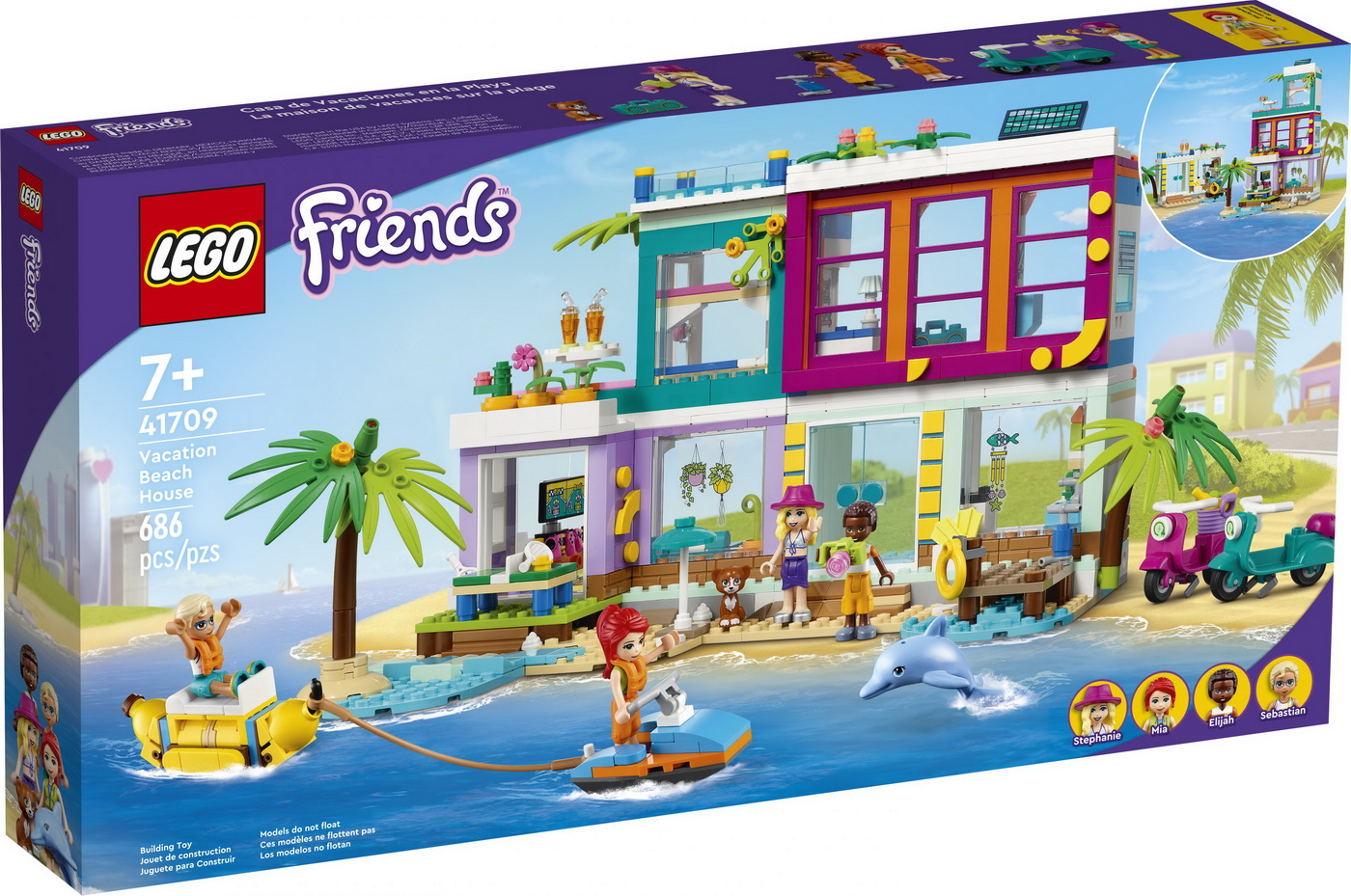 Jucării și jocuri - LEGO FRIENDS CASA DE VACANTA DE PE PLAJA 41709