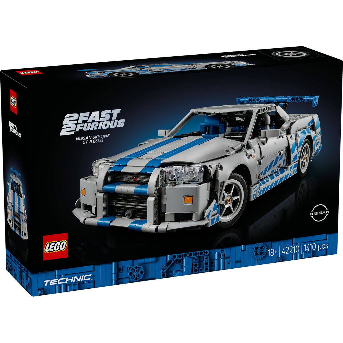 Jucării și jocuri - LEGO TECHNIC 2 FAST 2 FURIOUS NISSAN SKYLINE GT-R R34 42210