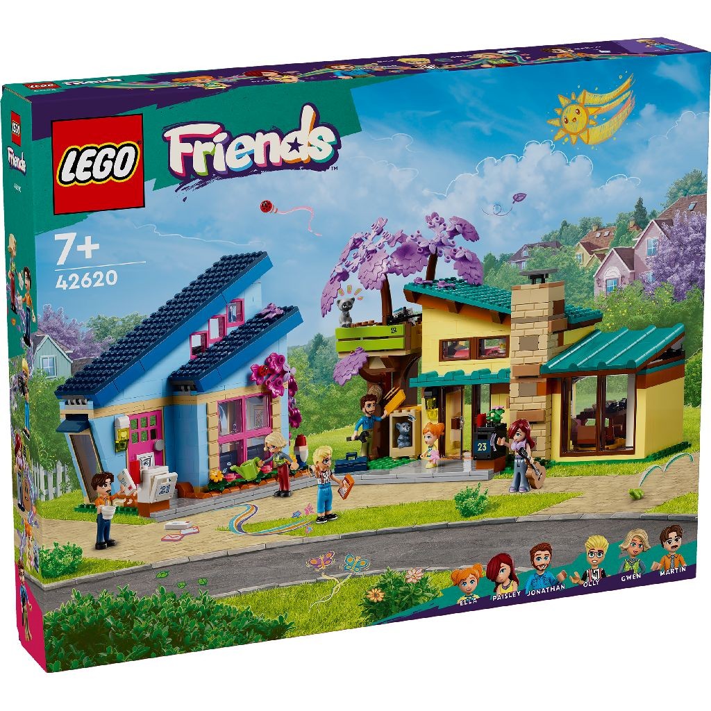 Jucării și jocuri - LEGO FRIENDS CASELE FAMILIALE ALE LUI OLLY SI PAISLEY 42620