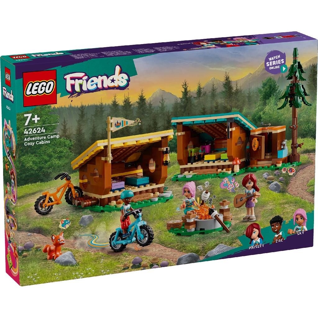 Jucării și jocuri - LEGO FRIENDS CABANE CONFORTABILE IN TABARA DE AVENTURI 42624
