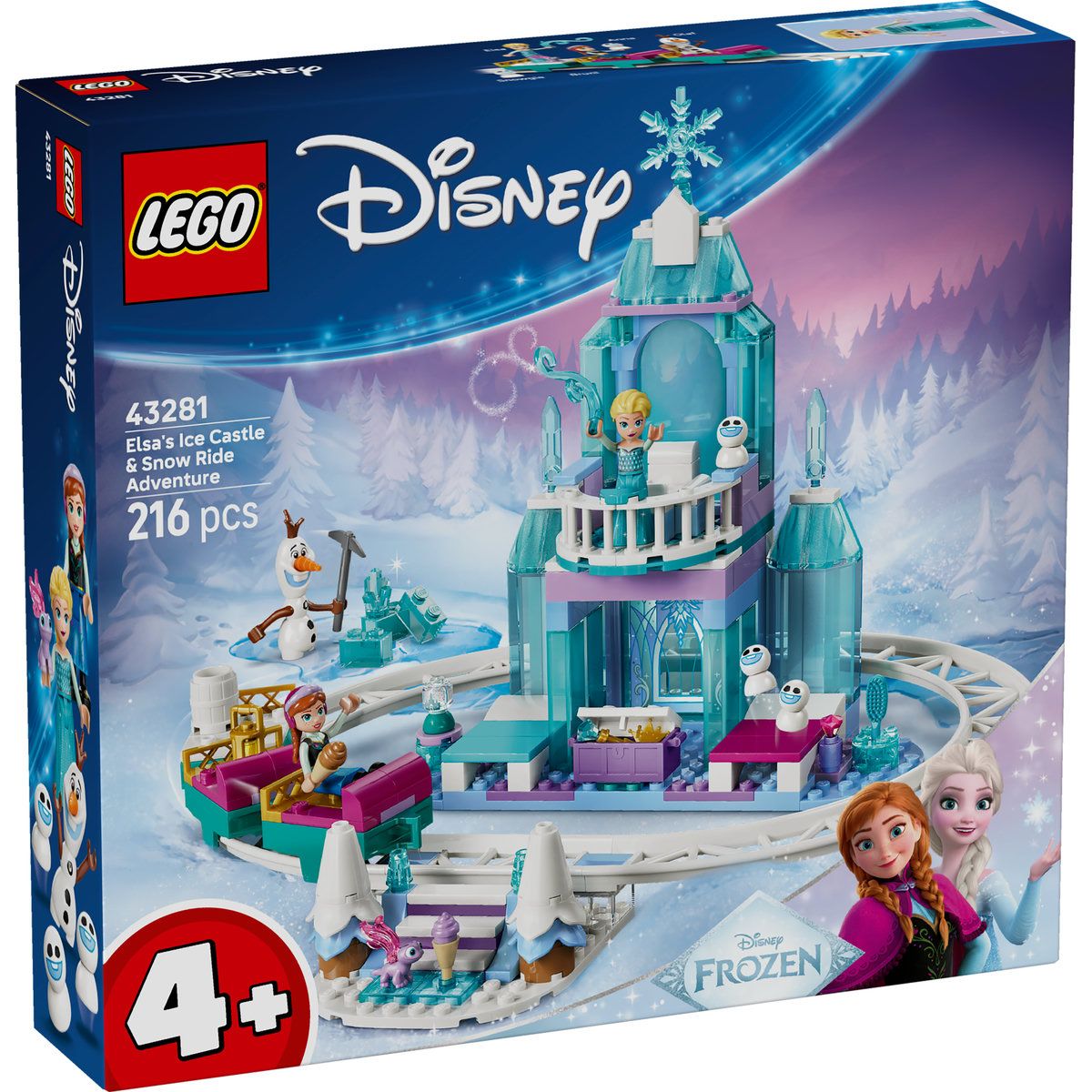 Jucarii - LEGO DISNEY FROZEN AVENTURA CU SANIA PE SINE LA CASTELUL DE GHEATA  AL ELSEI 43281