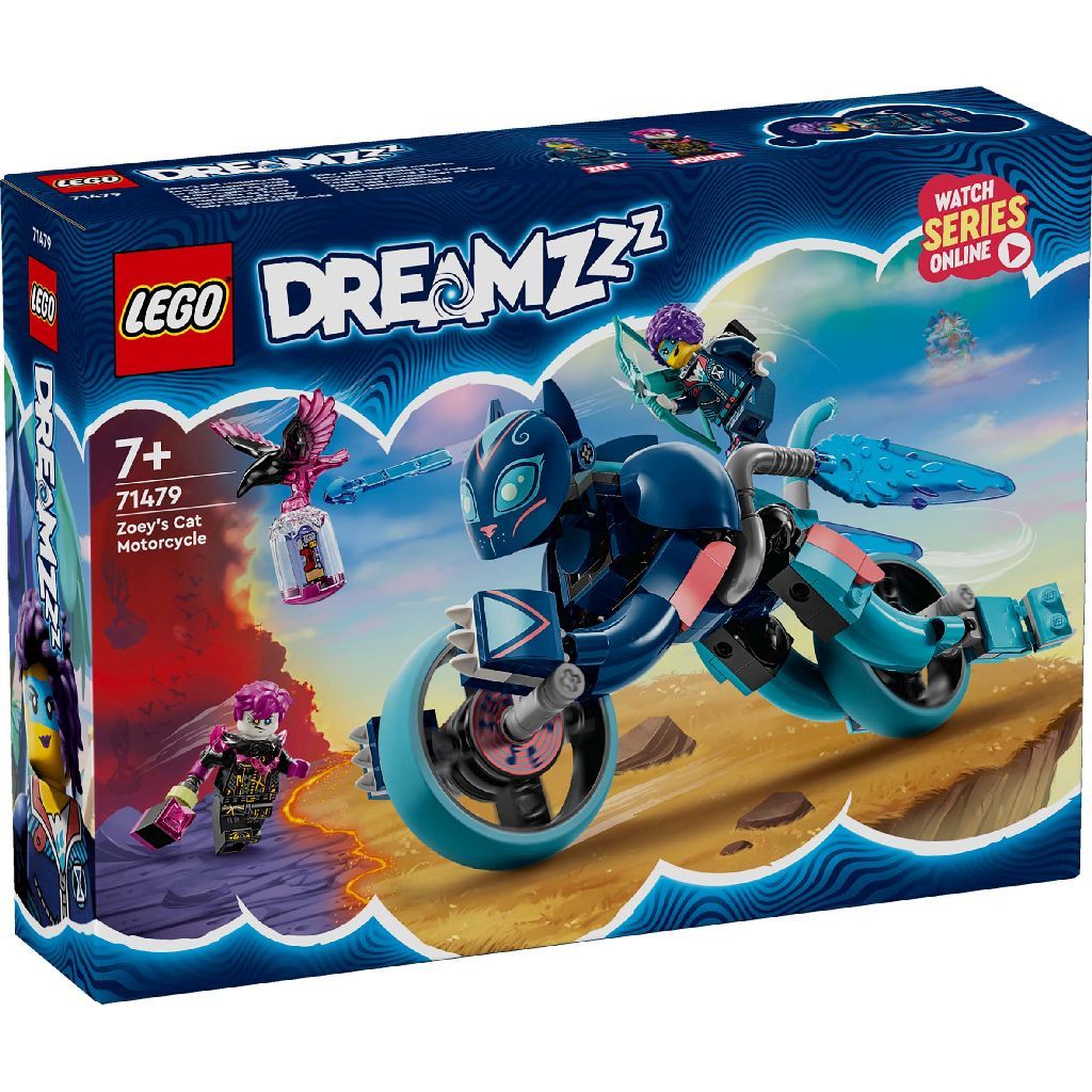 Jucării și jocuri - LEGO DREAMZZZ MOTOCICLETA PISICA A LUI ZOEY 71479
