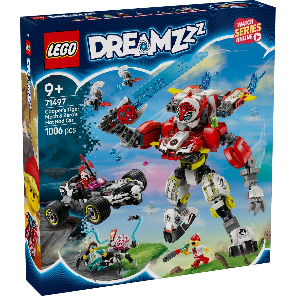 Jucării și jocuri - LEGO DREAMZZZ ROBOTUL TIGRU AL LUI COOPER SI MASINA HOT ROD A LUI ZERO 71497