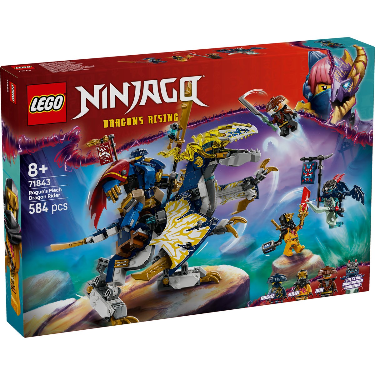 Jucării și jocuri - LEGO NINJAGO ROBOTUL CALARET DE DRAGON A LUI ROGUE 71843