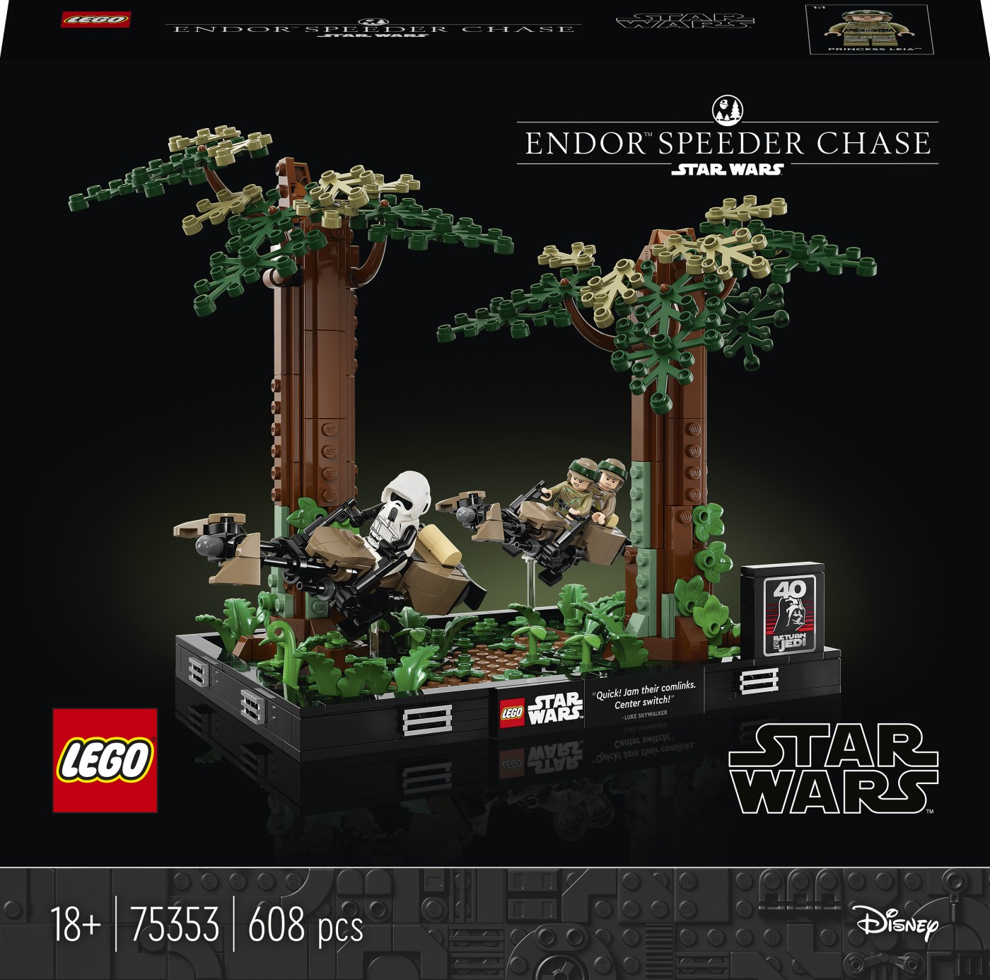 Jucării și jocuri - LEGO STAR WARS DIORAMA DE URMARIRE CU SPEEDERUL PE ENDOR 75353