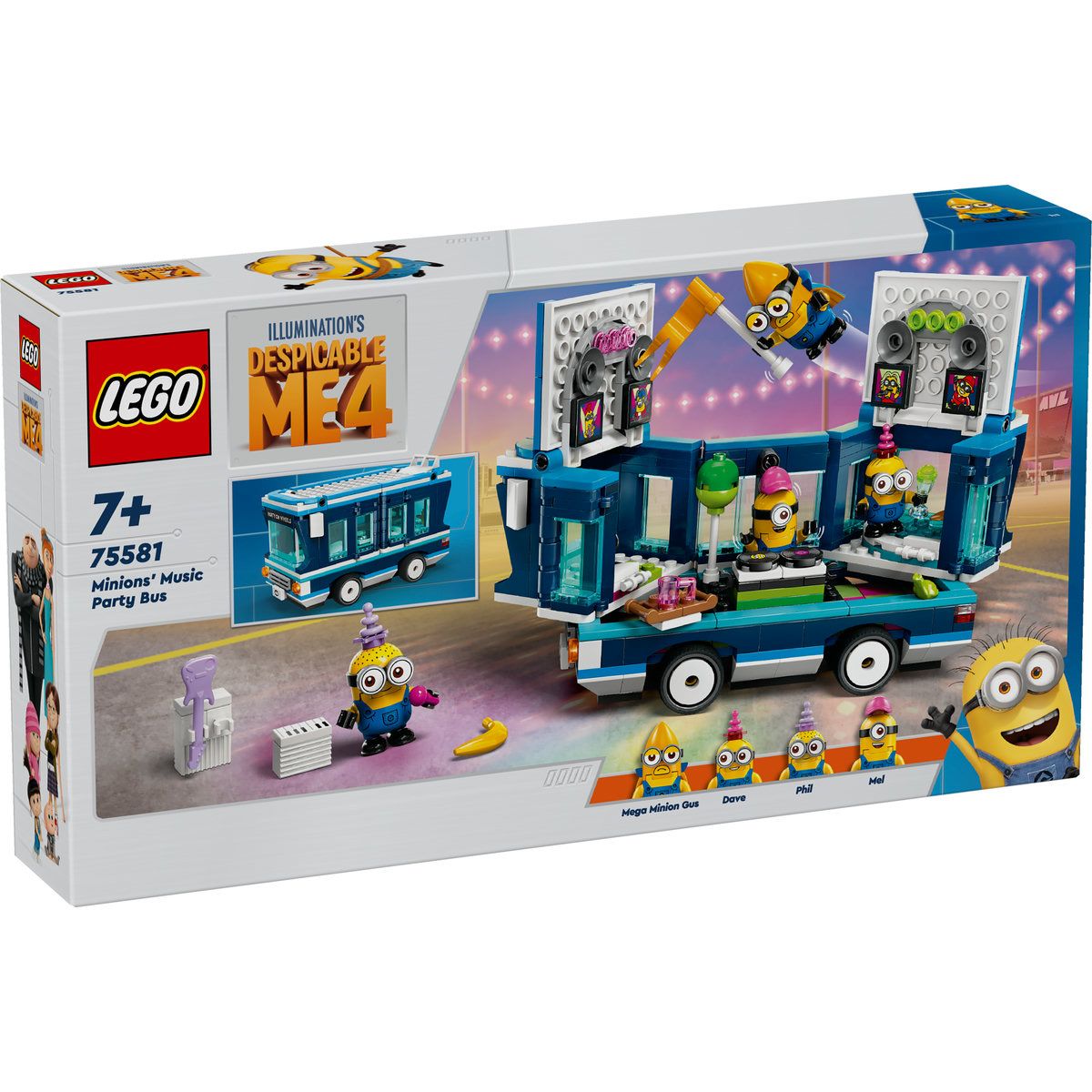 Jucării și jocuri - LEGO DESPICABLE ME4 AUTOBUZUL DE PETRECERE AL MINIONILOR 75581