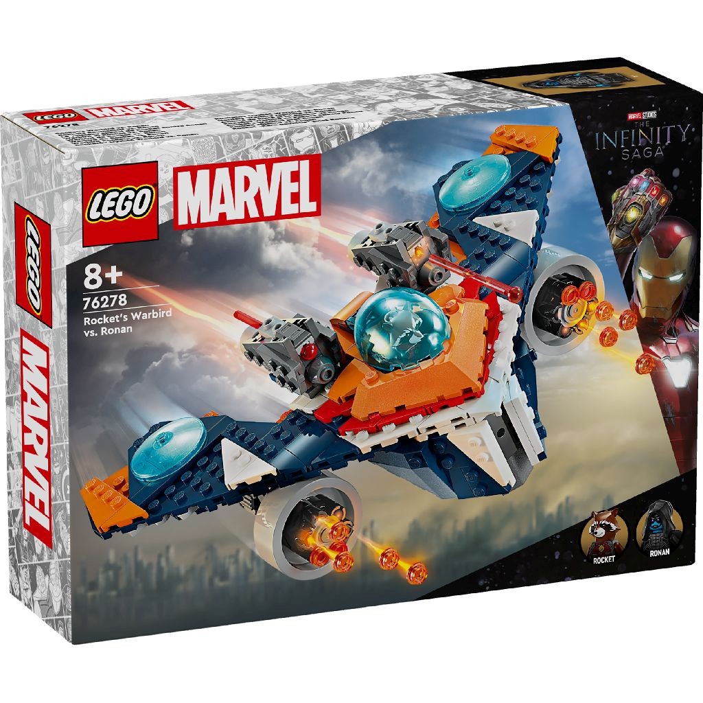 Jucării și jocuri - LEGO SUPER HEROES AVIONUL DE LUPTA AL LUI ROCKET VS RONAN 76278