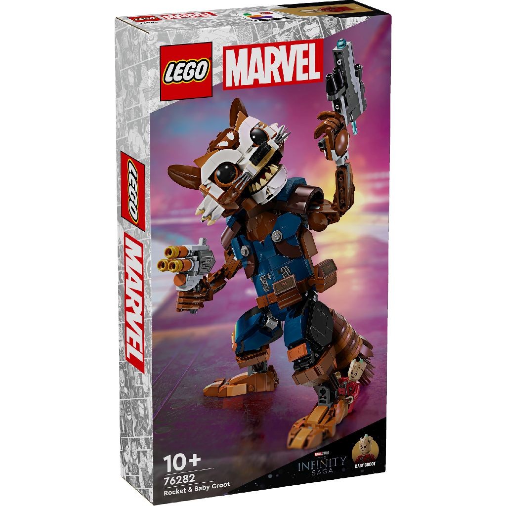 Jucării și jocuri - LEGO MARVEL SUPER HEROES ROCKET SI BEBELUSUL GROOT 76282