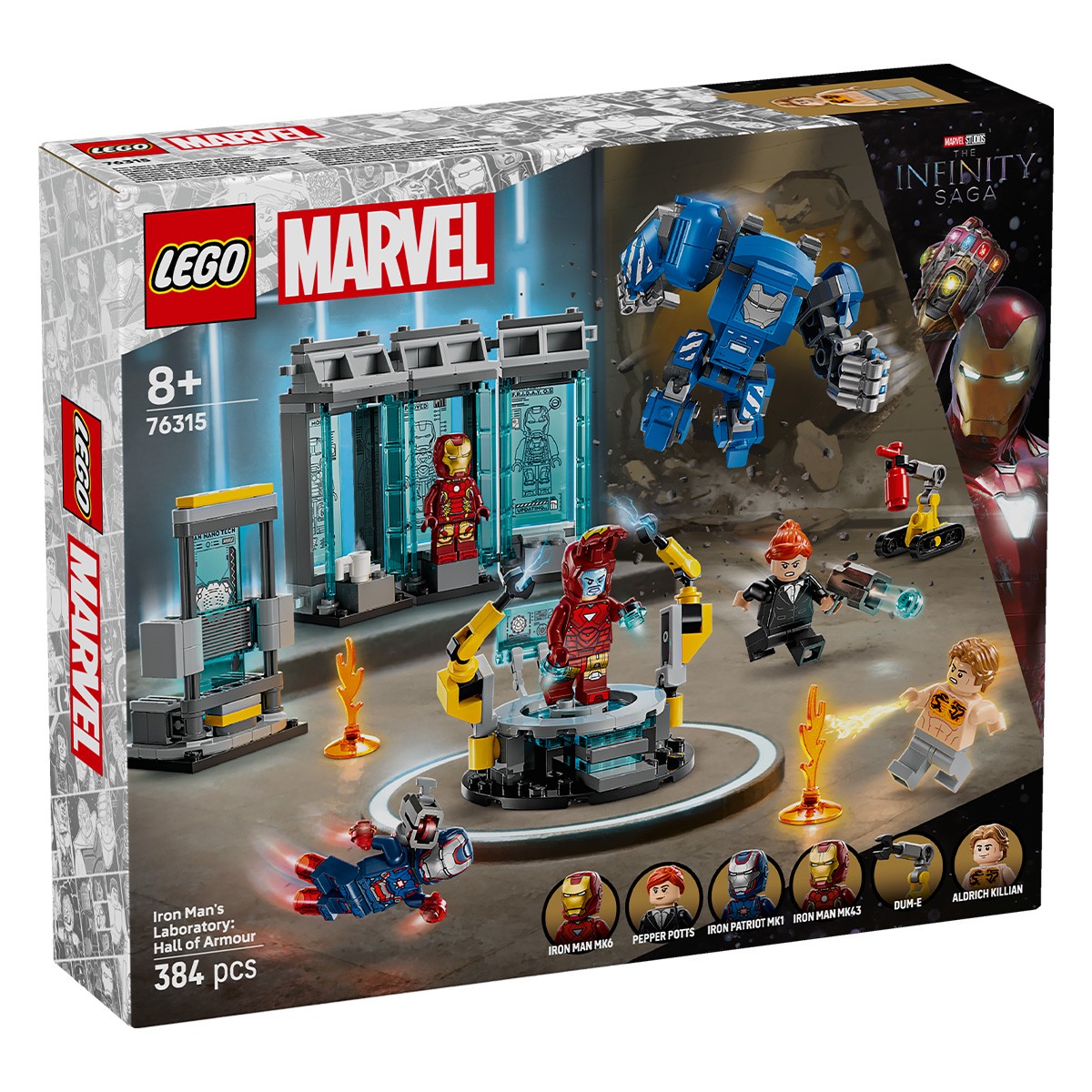Jucării și jocuri - LEGO SUPER HEROES LABORATORUL LUI IRON MAN SALA ARMURILOR 76315
