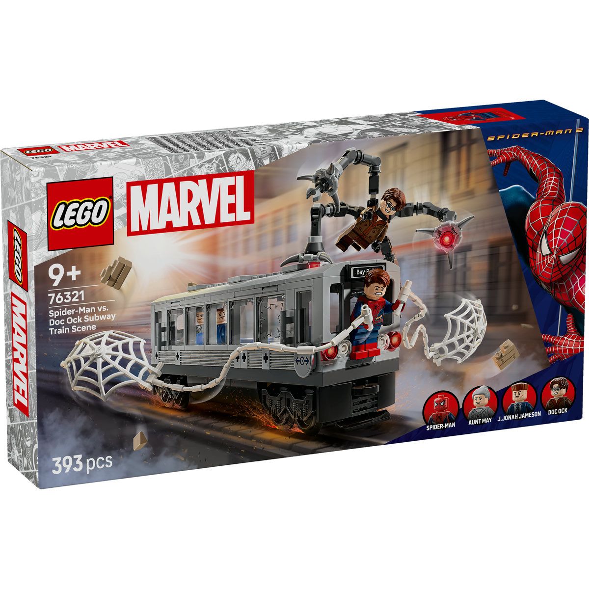 Jucării și jocuri - LEGO MARVEL LUPTA PE ACOPERISUL TRENULUI OMUL PAIANJEN SI DOC OCK 76321