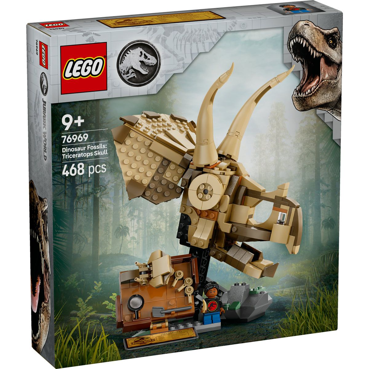 Jucării și jocuri - LEGO JURASSIC WORLD FOSILE DE DINOZAUR CRANIU DE TRICERATOPS 76969