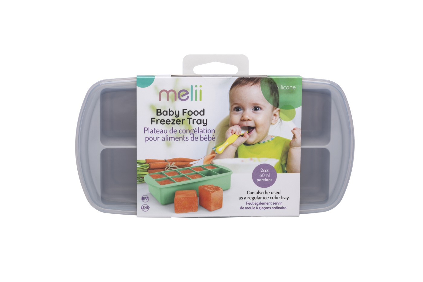 Accesorii hrănire bebe - RECIPIENT REFRIGERARE HRANA BEBE, MELII, 59 ML X 10 CUB