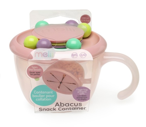 Accesorii hrănire bebe - RECIPIENT SNACK ABACUS, MELII, PINK