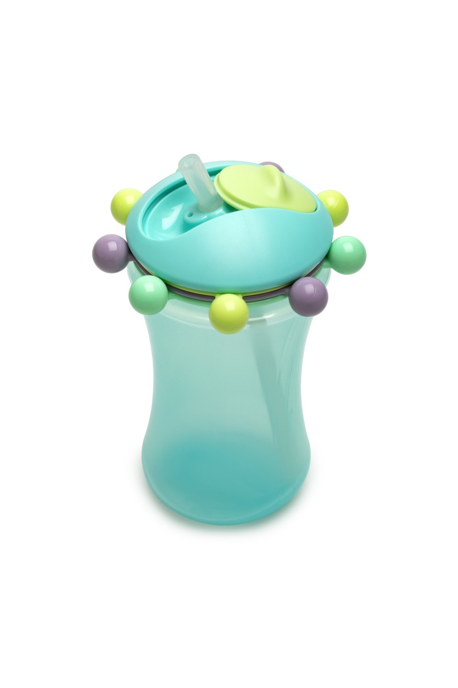 Jucării și articole pentru bebeluși - CANA CU PAI ABACUS 340 ML, MELII, ALBASTRU