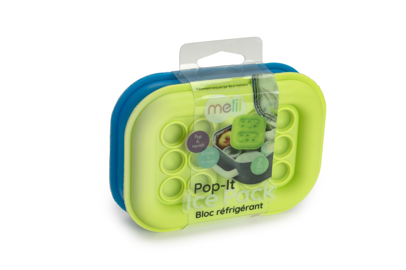 Accesorii hrănire bebe - SET 2 PASTILE RACIRE POP-UP, MELII, BLUE-LIME