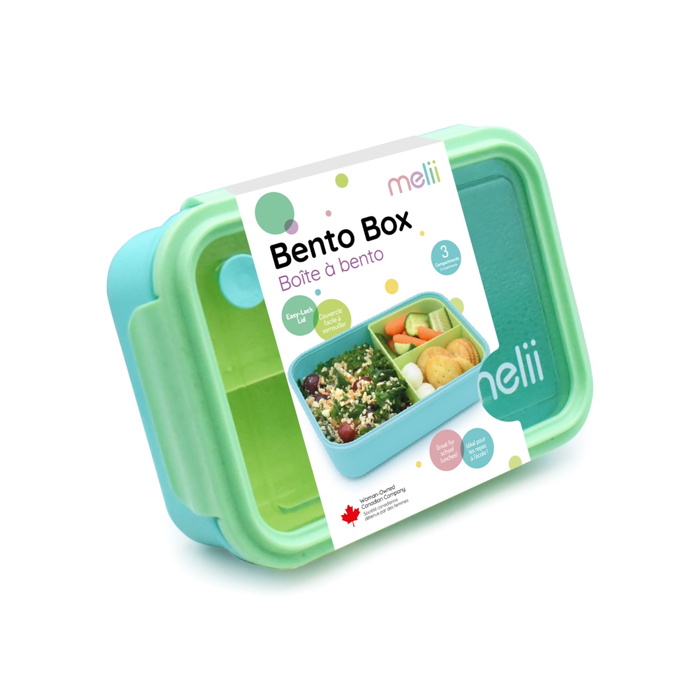 Accesorii hrănire bebe - CUTIE PRANZ BENTO 1250ML CUTIE DETASABILA MELII BLUE MINT LIME
