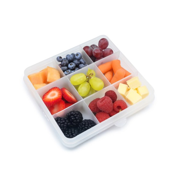 Rechizite Școlare - Cutie snack 9 compartimente, melii, oatmilk beige copii cu varsta peste 0 luni