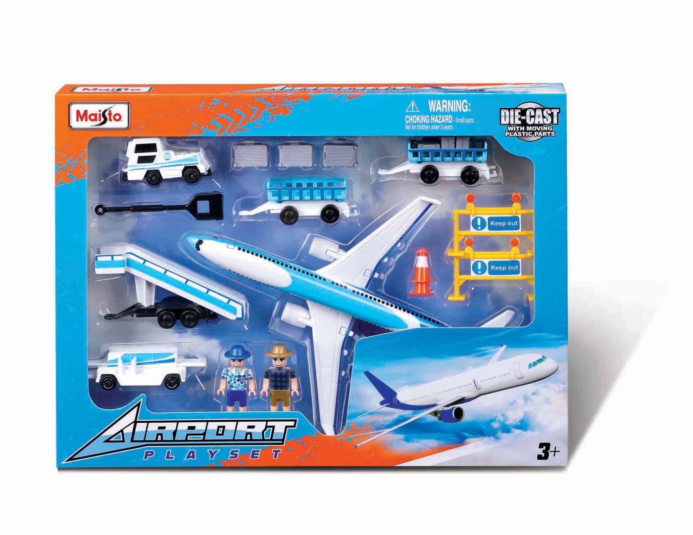 Avioane de jucărie - MAISTO SET AEROPORT AVION ALB