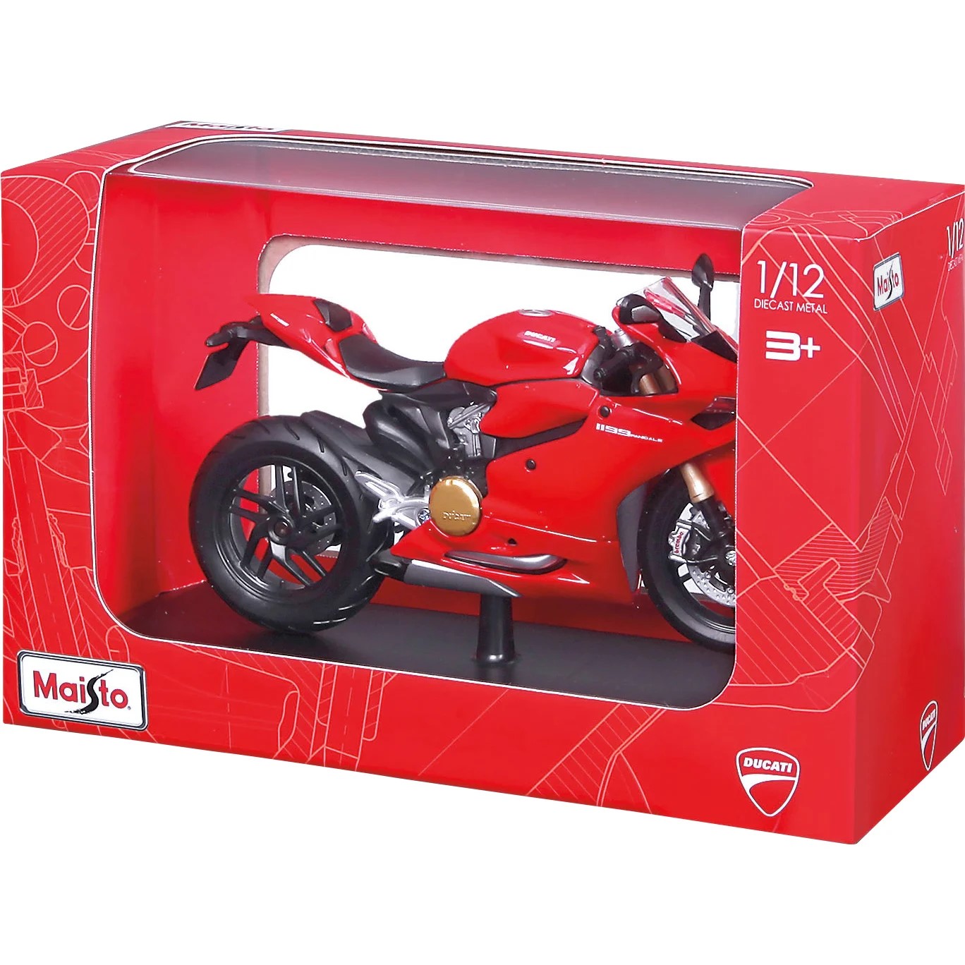 Jucării și jocuri - MAISTO MOTOCICLETA METALICA CU STAND DUCATI 1199 PANIGALE SCARA 1 LA 12