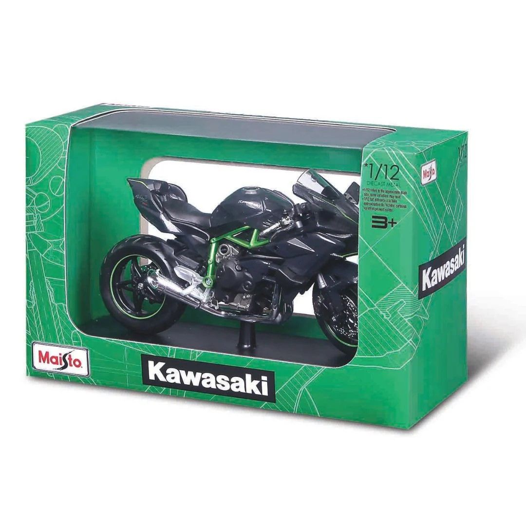 Jucării și jocuri - MAISTO MOTOCICLETA METALICA CU STAND KAWASAKI NINJA H2 R SCARA 1 LA 12