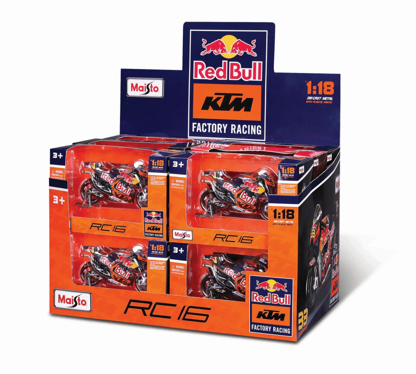 Jucării și jocuri - MAISTO MOTOCICLETA METALICA RED BULL KTM SCARA 1 LA 18