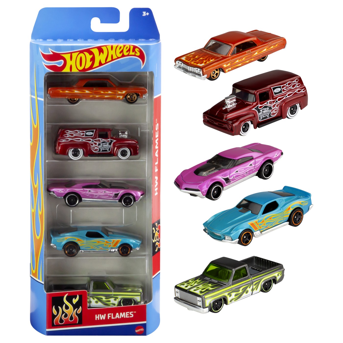 Jucării și jocuri - SET 5 MASINI HOT WHEELS HW FLAMES