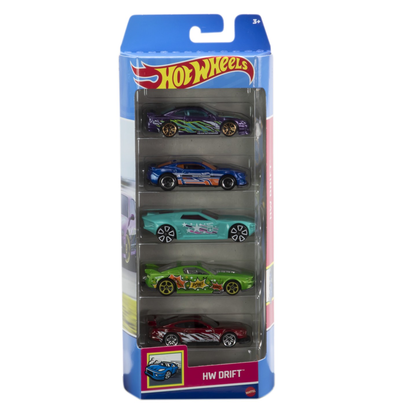 Jucării și jocuri - SET 5 MASINI HOT WHEELS CU DESIGN HW DRIFT