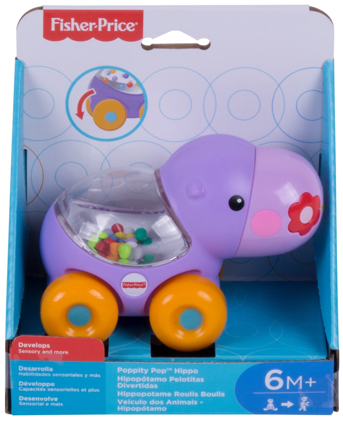 Jucării și jocuri - FISHER PRICE JUCARIE APASA SI MERGI HIPOPOTAM