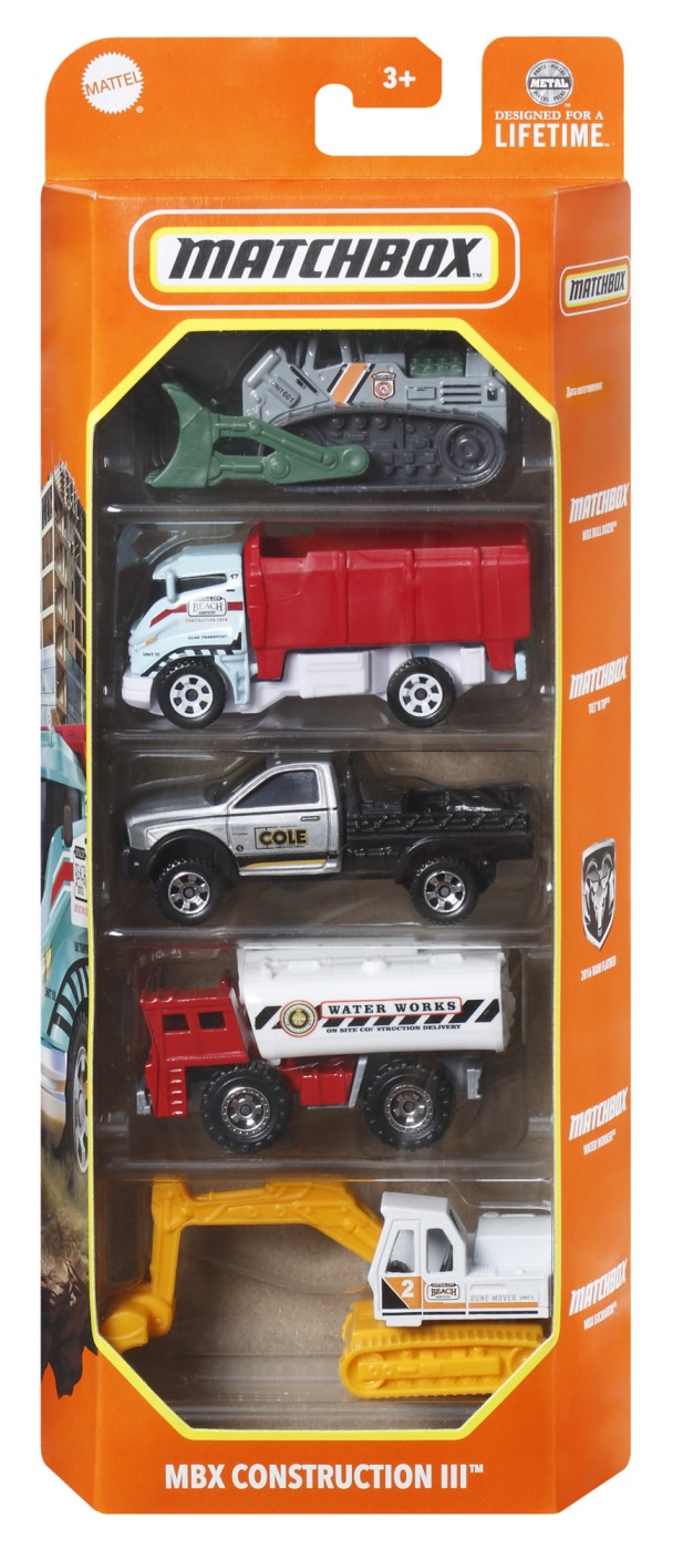 Jucării și jocuri - MATCHBOX SET 5 MASINUTE METALICE MBX CONSTRUCTION III SCARA 1:64