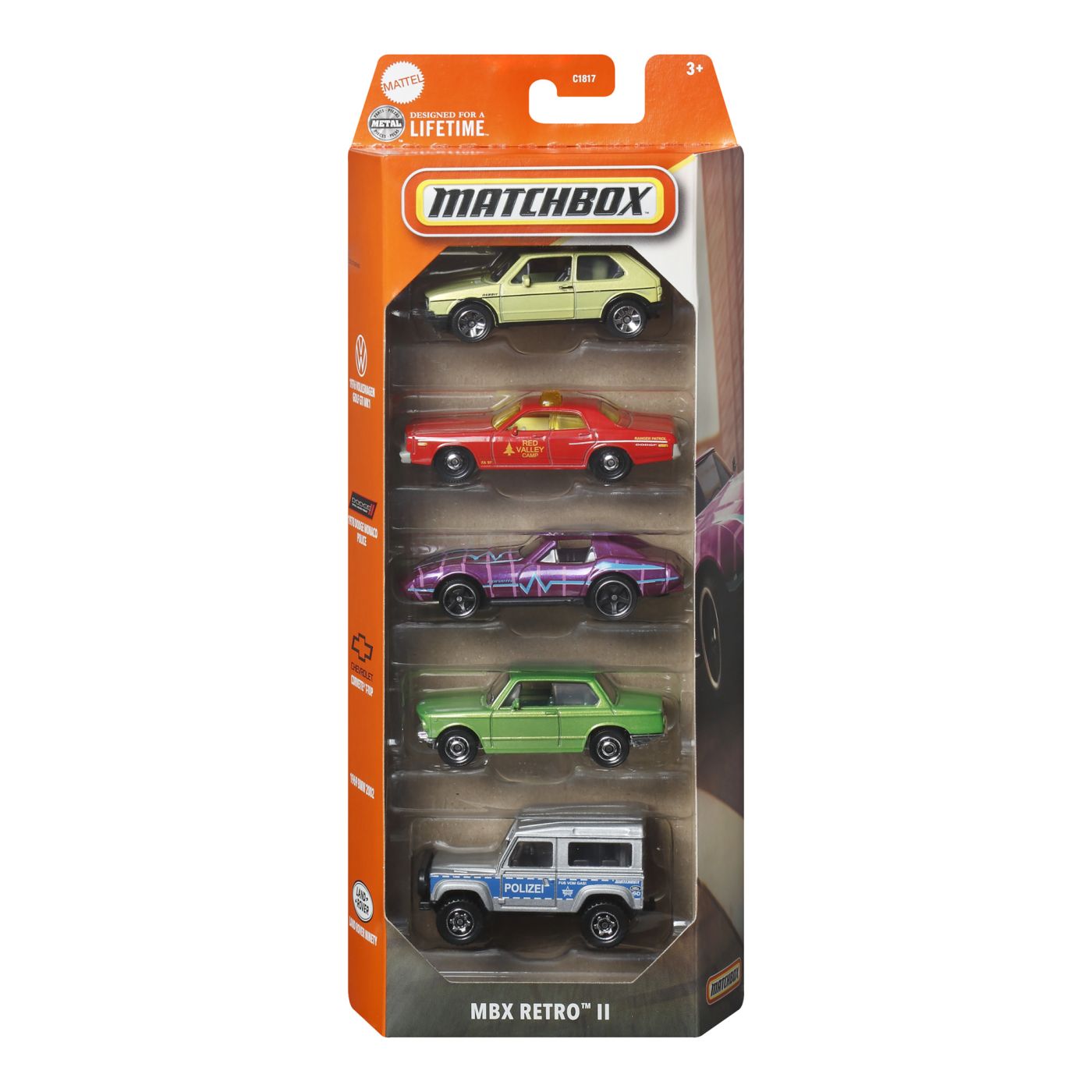 Jucării și jocuri - MATCHBOX SET 5 MASINUTE METALICE MBX RETRO II SCARA 1:64