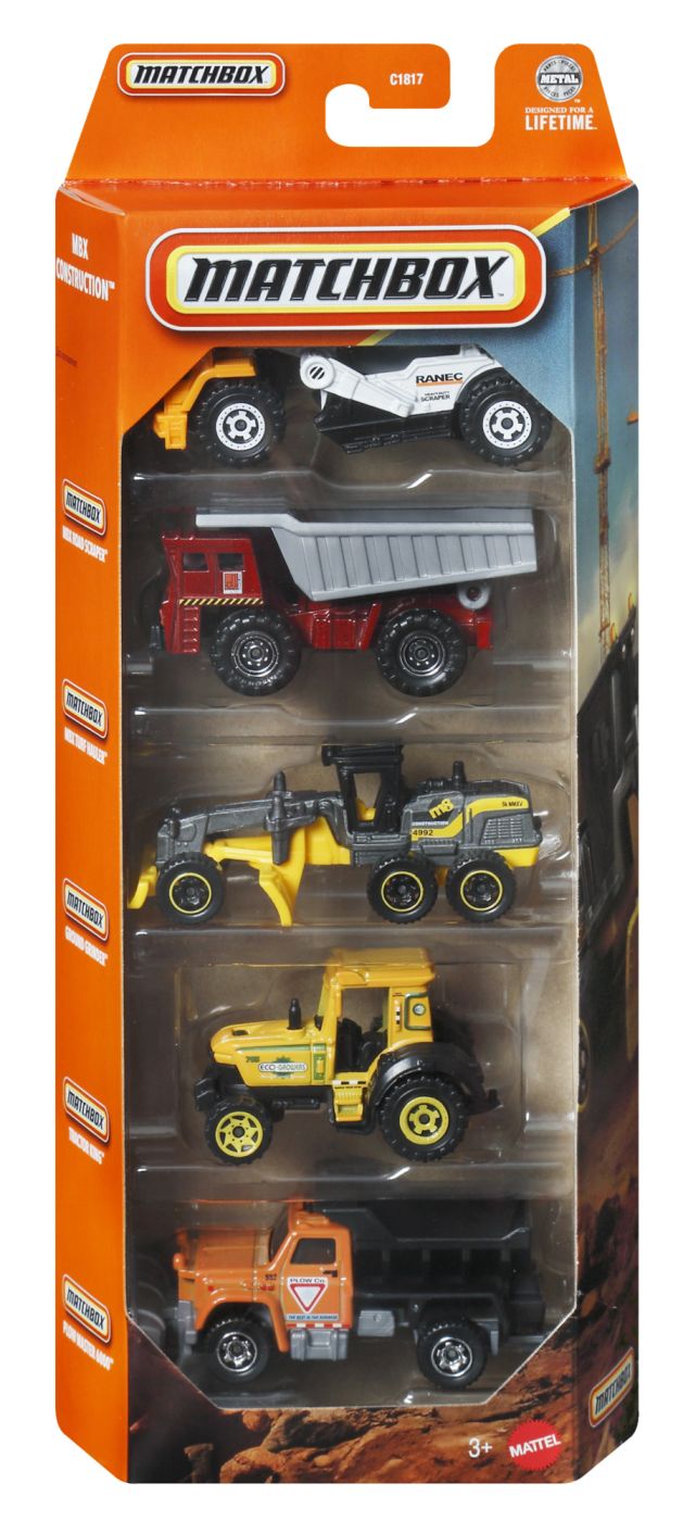 Jucării și jocuri - MATCHBOX SET 5 MASINUTE METALICE CONSTRUCTION SCARA 1 LA 64