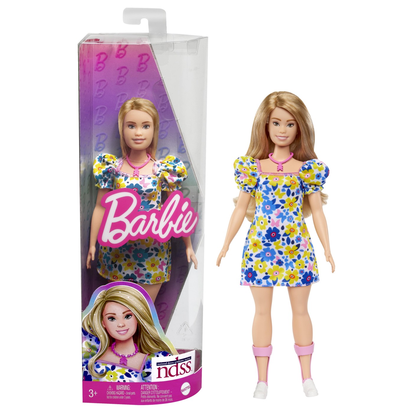Jucării și jocuri - PAPUSA BARBIE FASHIONISTA BLONDA CU SINDROM DOWN
