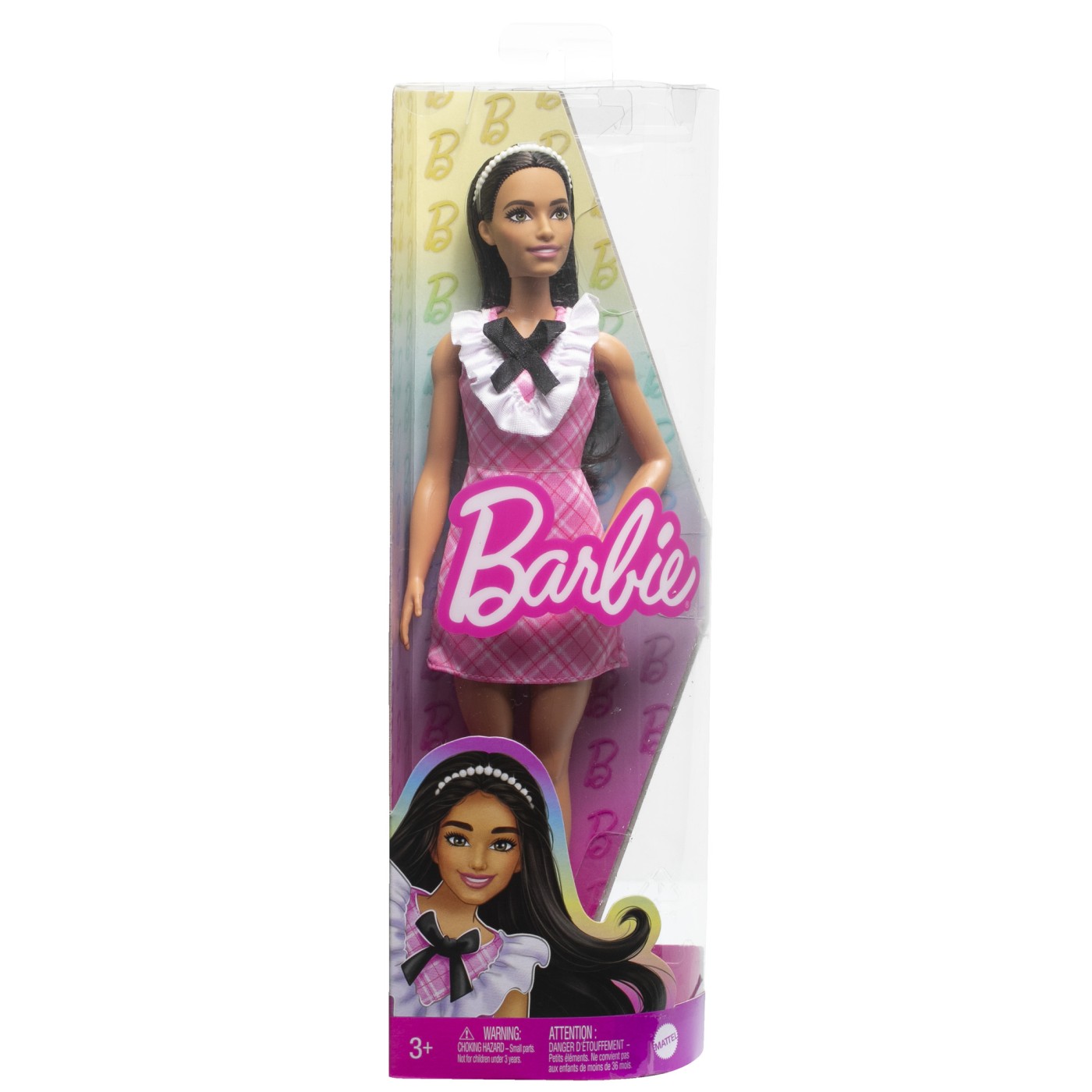 Jucării și jocuri - PAPUSA BARBIE FASHIONISTA BRUNETA CU BENTITA
