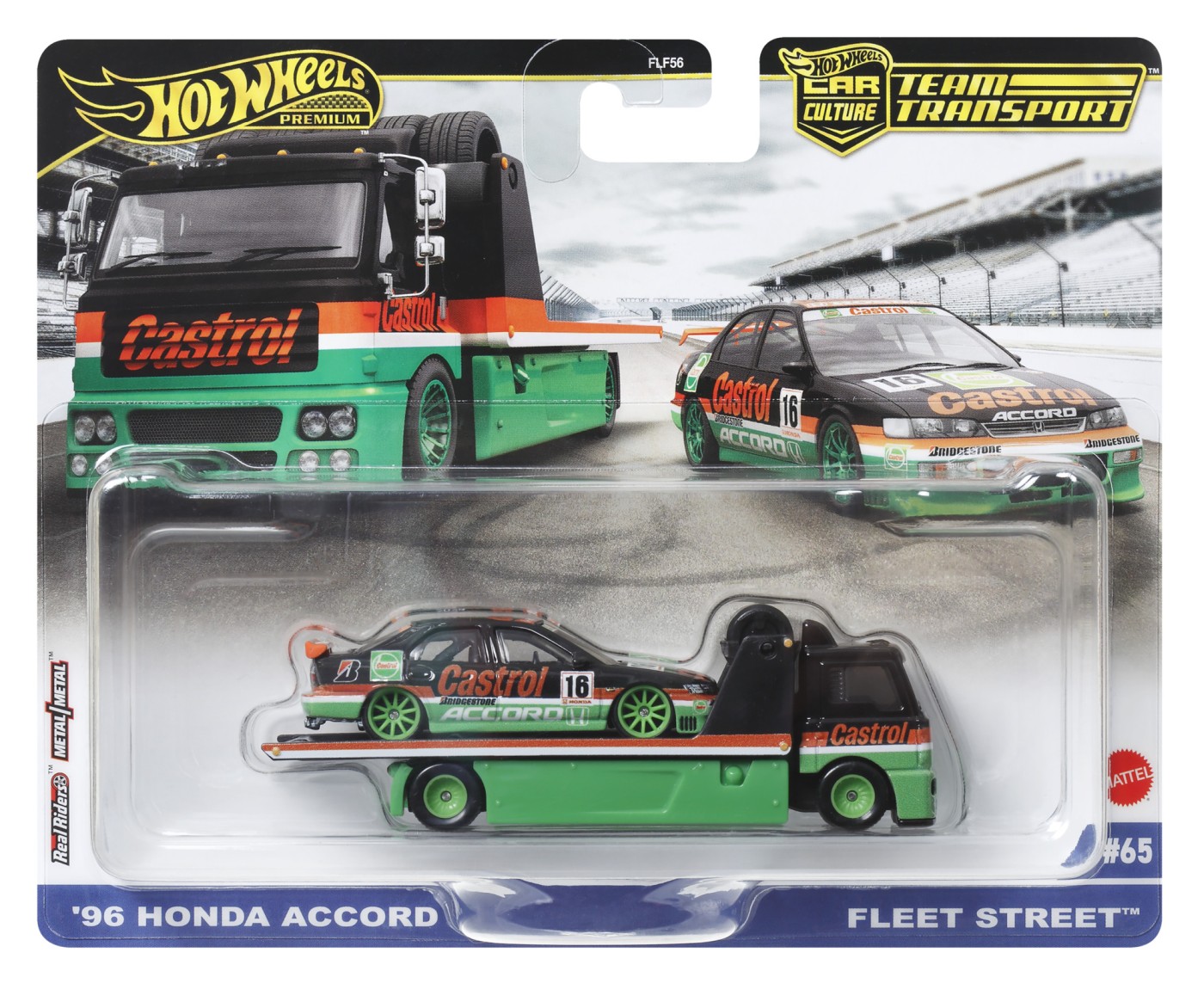 Jucării și jocuri - HOT WHEELS TRANSPORTATOR FLEET STREET CU MASINUTA HONDA ACCORD 96 SCARA 1:64