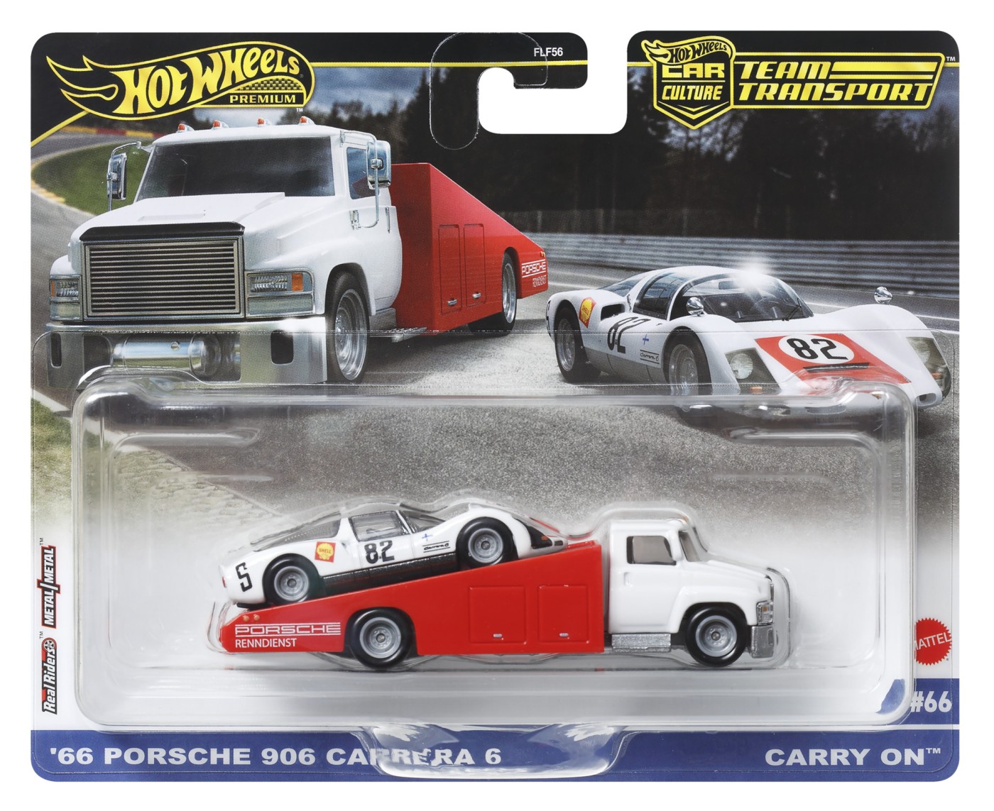 Jucării și jocuri - HOT WHEELS TRANSPORTATOR CARRY ON CU MASINUTA  PORSCHE CARRERA 906 SCARA 1:64