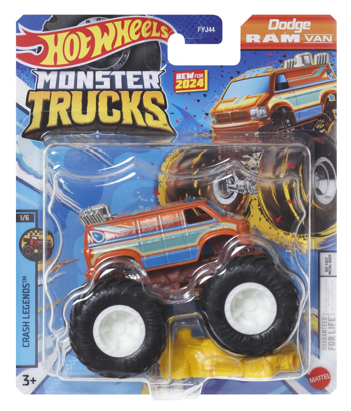 Jucării și jocuri - HOT WHEELS MONSTER TRUCK MASINUTA DODGE RAM VAN SCARA 1:64
