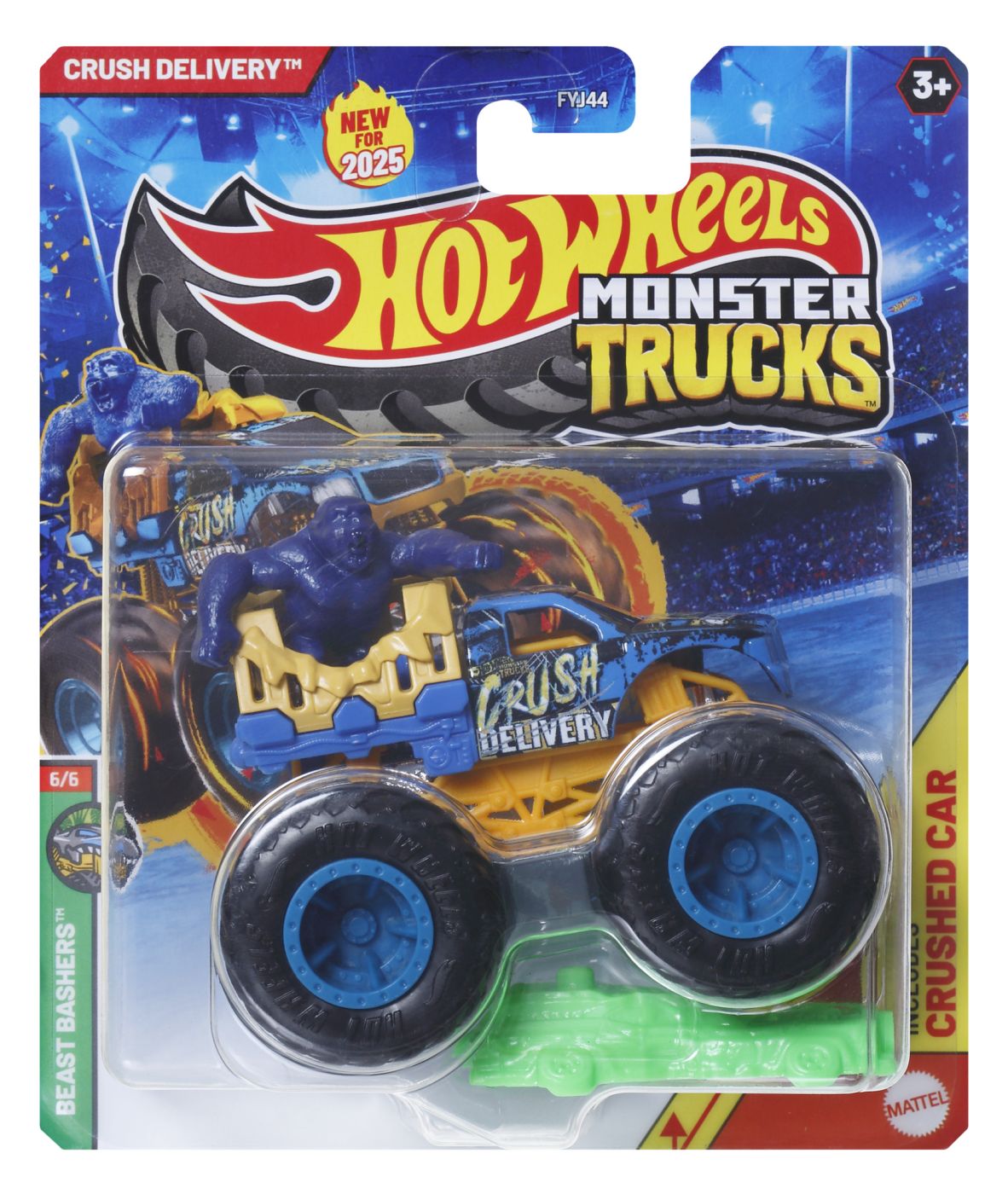 Jucării și jocuri - HOT WHEELS MONSTER TRUCK MASINUTA CRUSH DELIVERY SCARA 1:64