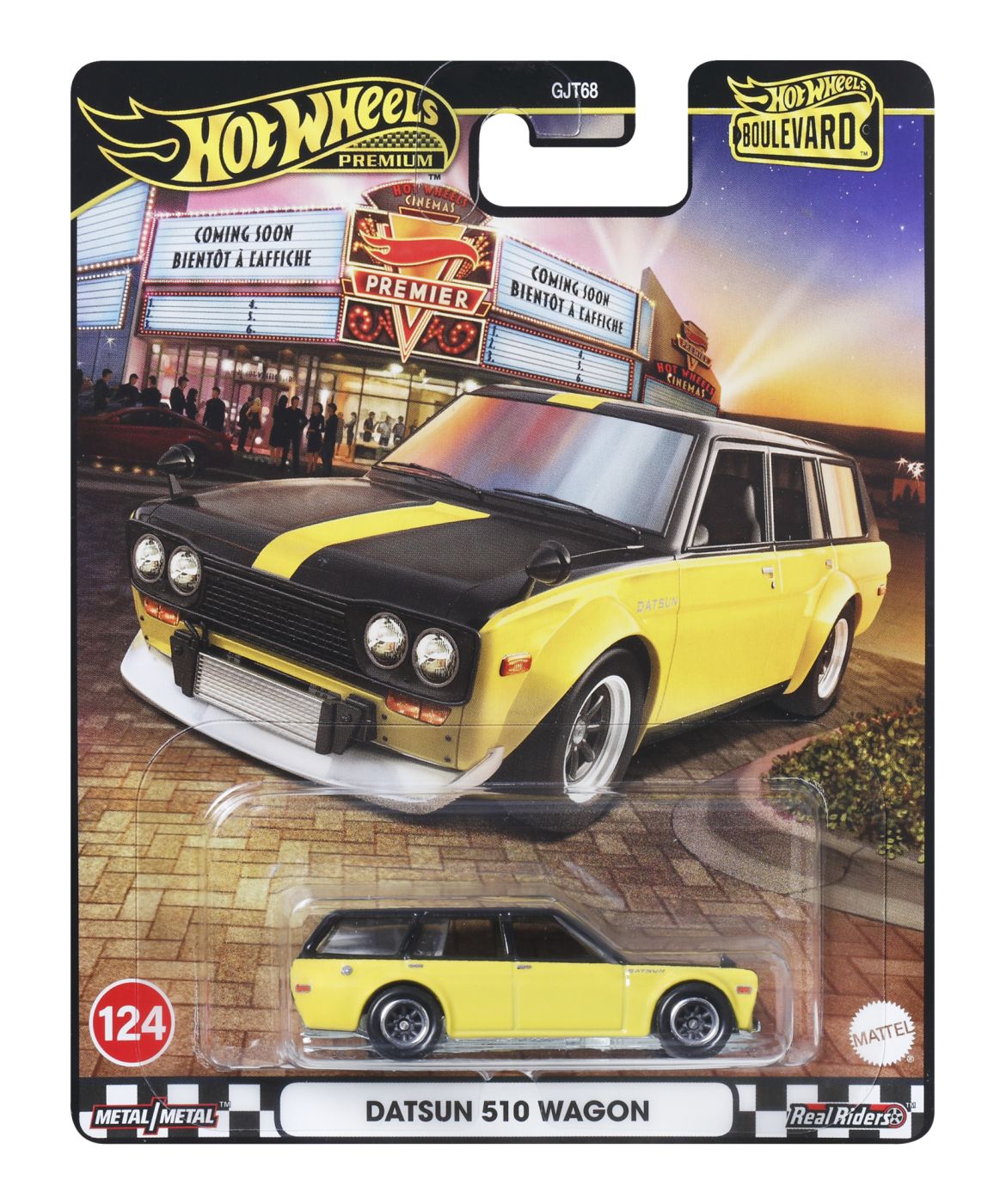 Jucării și jocuri - HOT WHEELS PREMIUM BOULEVARD MASINUTA METALICA DATSUN 510 WAGON SCARA 1:64