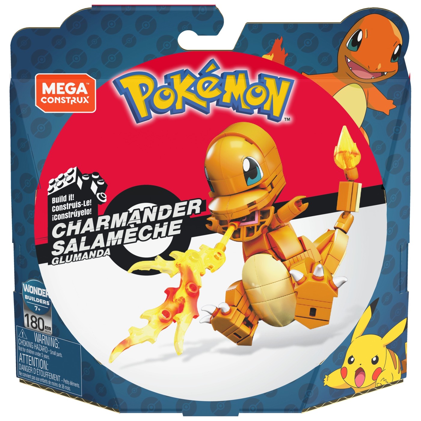 Jucării și jocuri - POKEMON MEGA CONSTRUX SET DE CONSTRUCTIE CHARMANDER SALAMECHE 180 PIESE