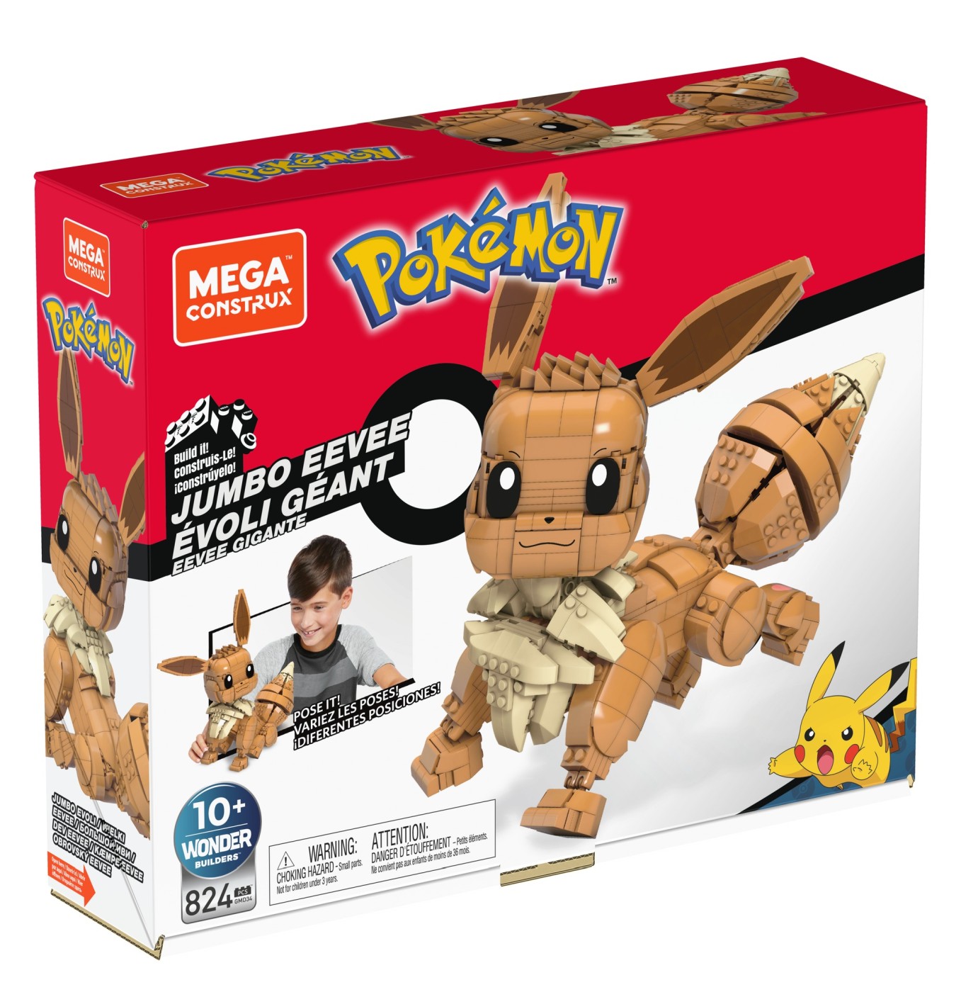 Jucării și jocuri - POKEMON MEGA CONSTRUX JUMBO EEVEE