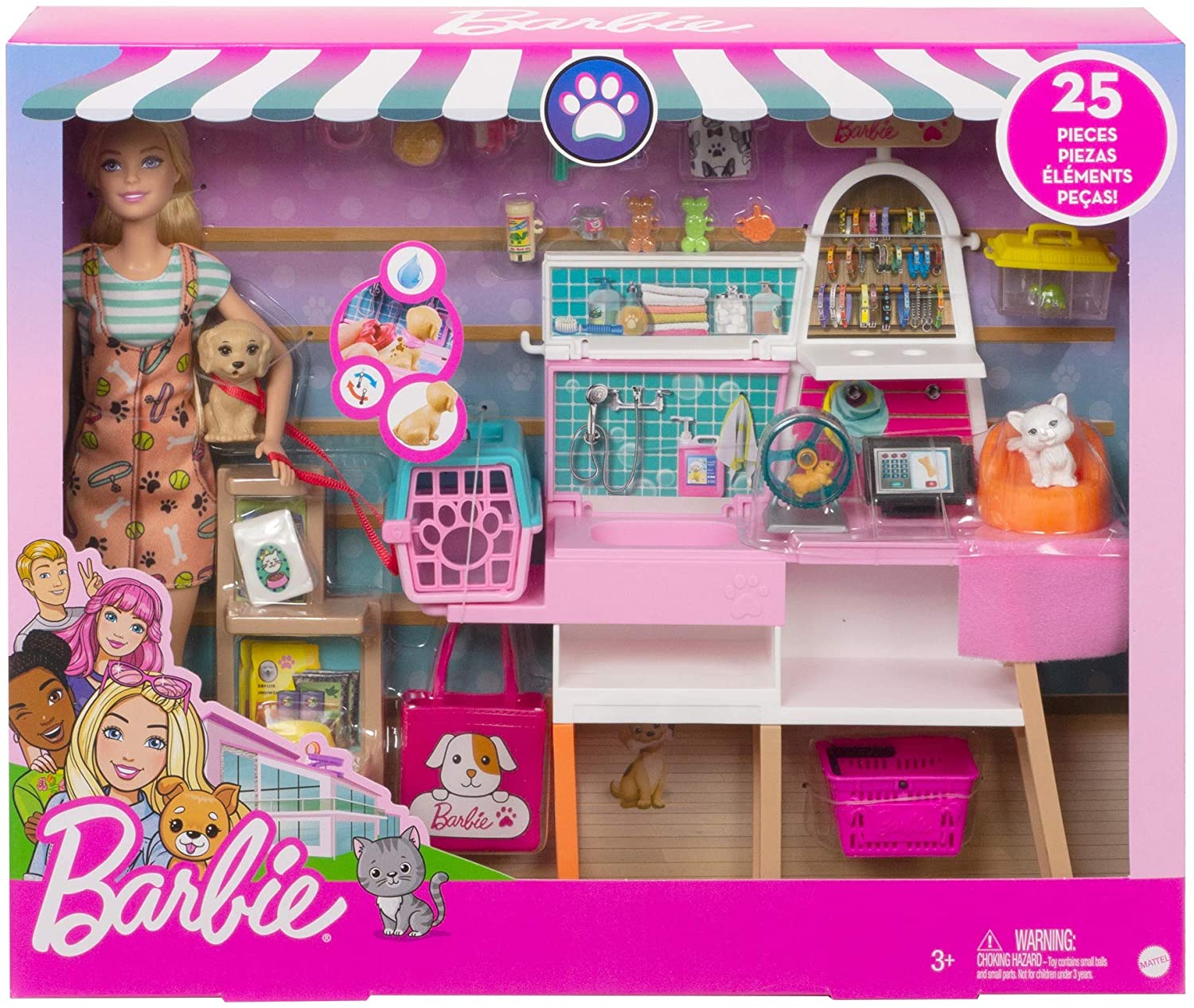 Jucării și jocuri - BARBIE SET DE JOACA MAGAZIN ACCESORII ANIMALUTE