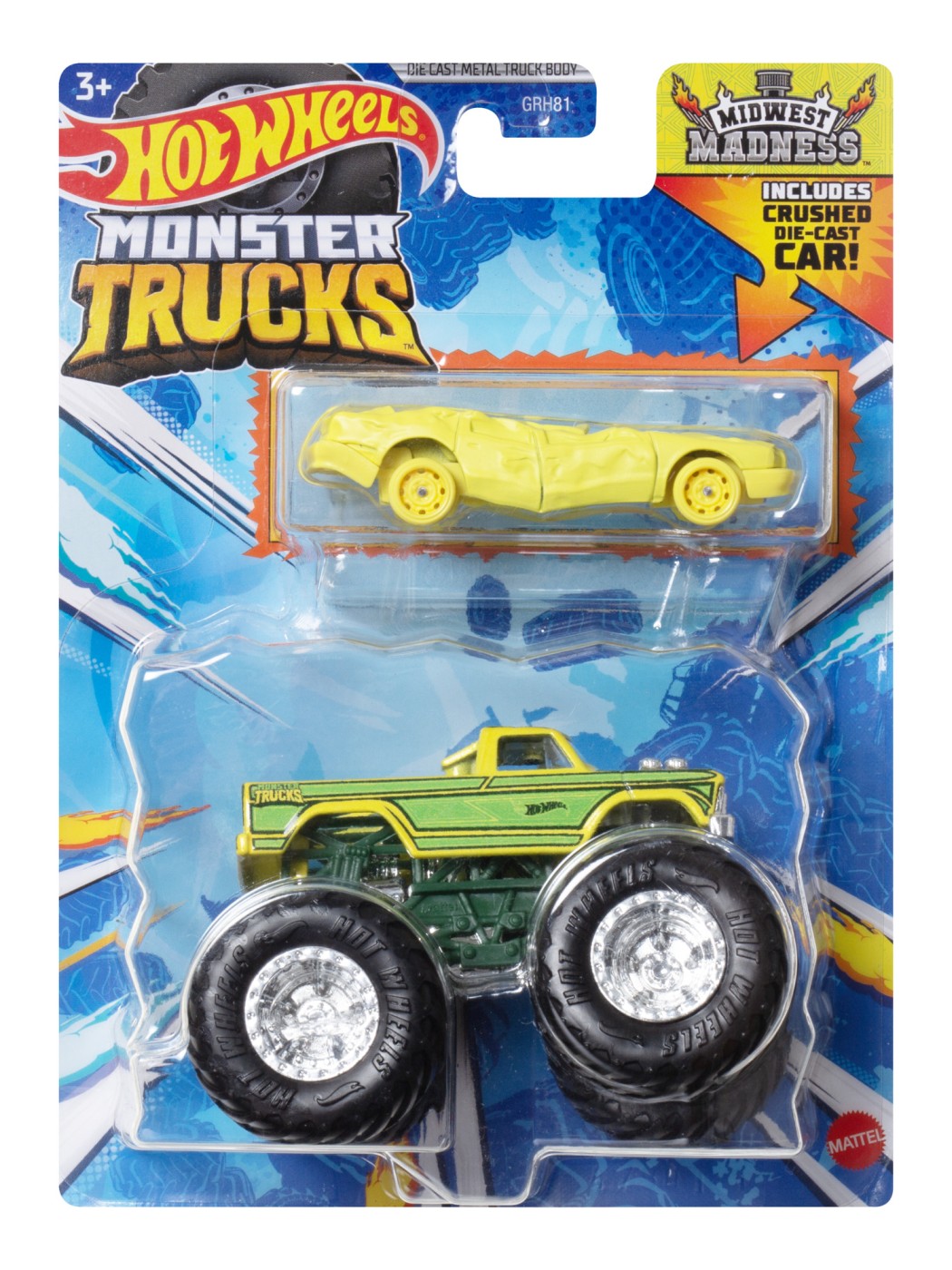 Jucării și jocuri - HOT WHEELS MONSTER TRUCK SI MASINUTA METALICA MIDWEST MADNESS