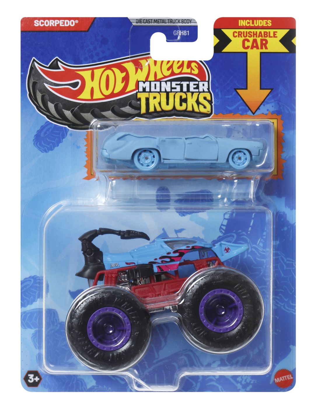 Jucării și jocuri - HOT WHEELS MONSTER TRUCK SI MASINUTA METALICA SCORPEDO