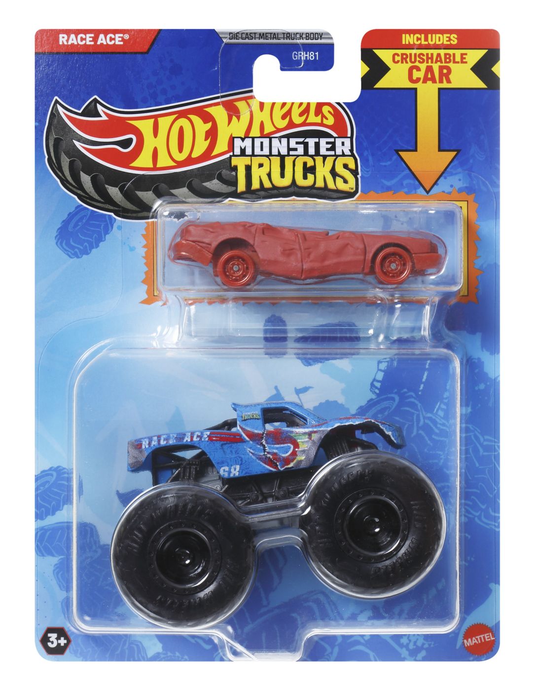 Jucării și jocuri - HOT WHEELS MONSTER TRUCK SI MASINUTA METALICA RACE ACE