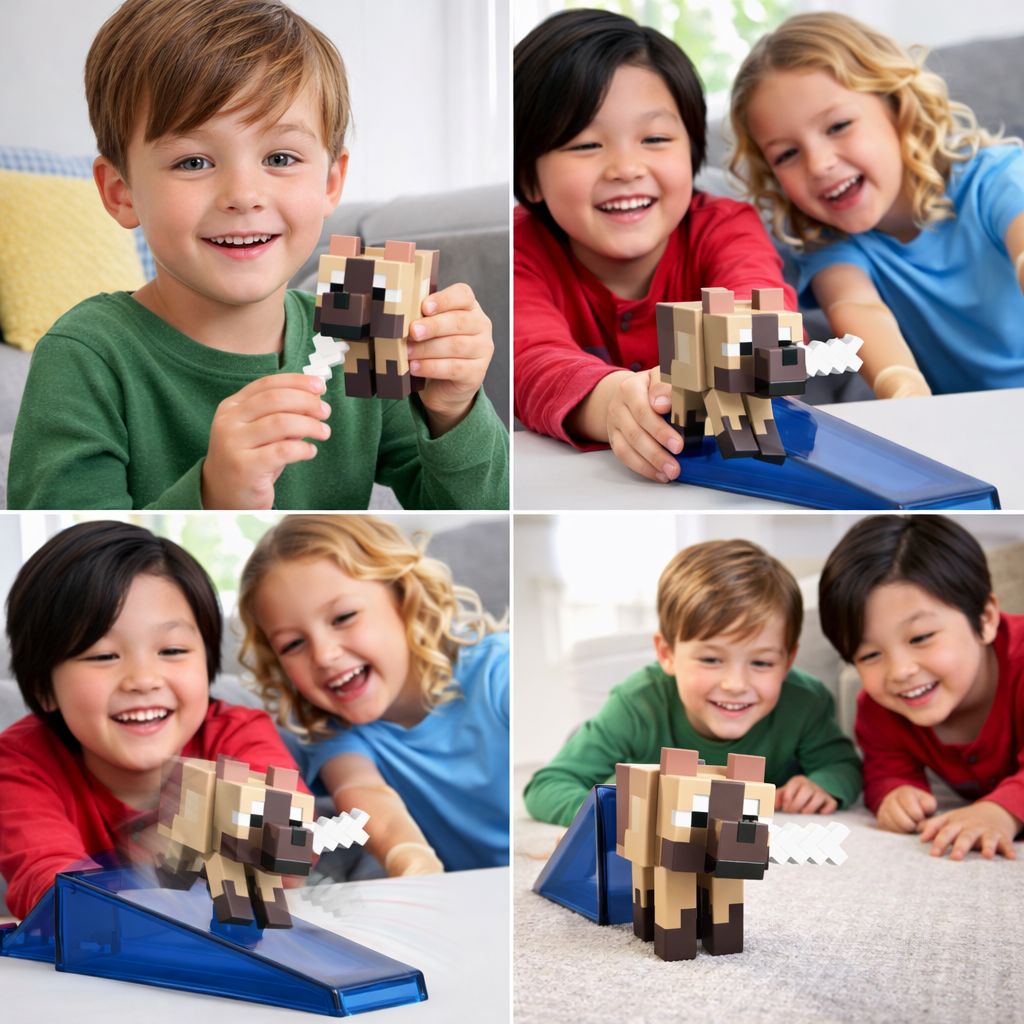 Minecraft craft a block figurina lup 8cm copii cu varsta peste 6 ani [2]