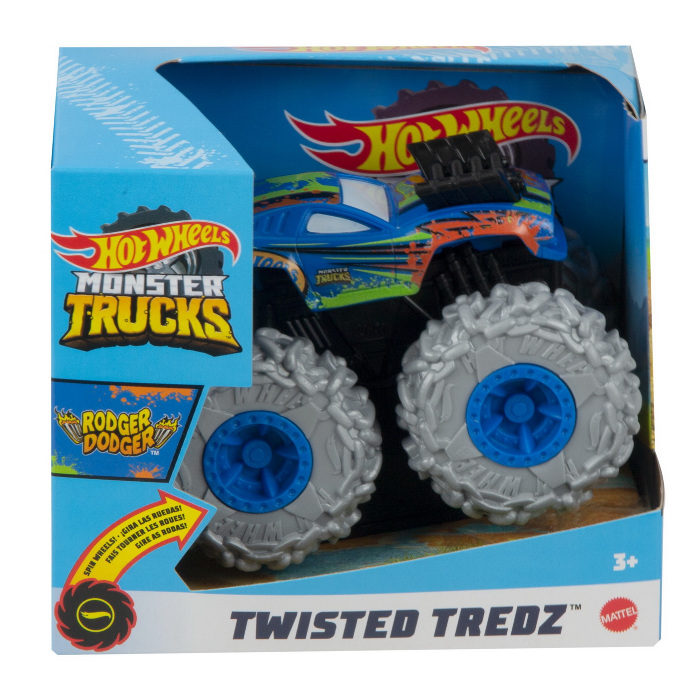 Jucării și jocuri - HOT WHEELS MONSTER TRUCK MASINUTA TWISTER TREDZ ROGER DODGER SCARA 1:43
