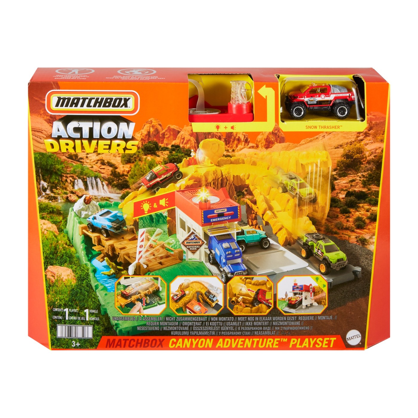 Jucării și jocuri - MATCHBOX SET ACTION DRIVERS CANIONUL CU SUNETE SI LUMINI