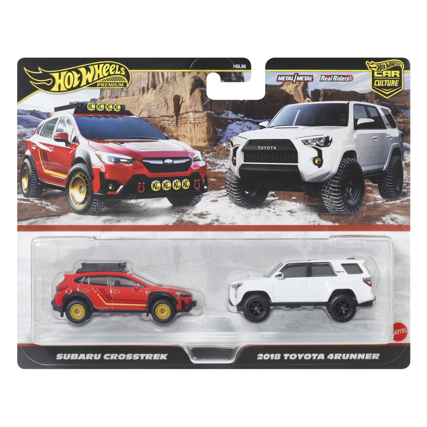 Jucării și jocuri - HOT WHEELS PREMIUM SET 2 MASINUTE METALICE SUBARU CROSSTREK SI TOYOTA 4RUNNER  2018 SCARA 1 LA 64