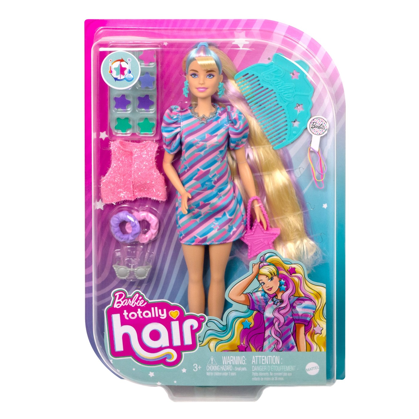 Jucării și jocuri - BARBIE TOTALLY HAIR PAPUSA BARBIE BLONDA