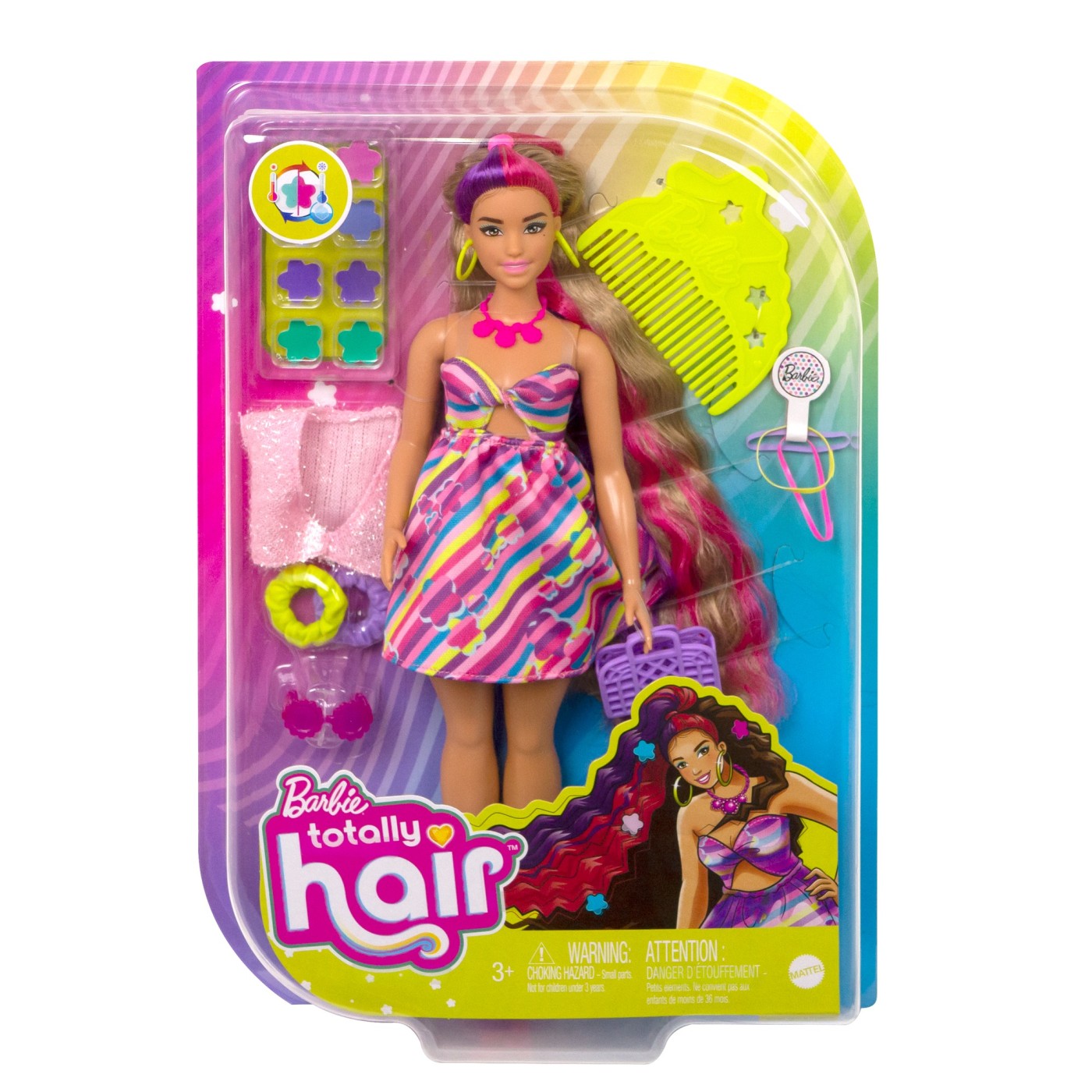 Jucării și jocuri - BARBIE TOTALLY HAIR PAPUSA BARBIE SATENA
